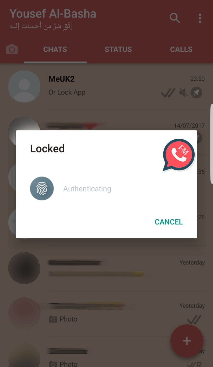 lock for latest fm whatsapp